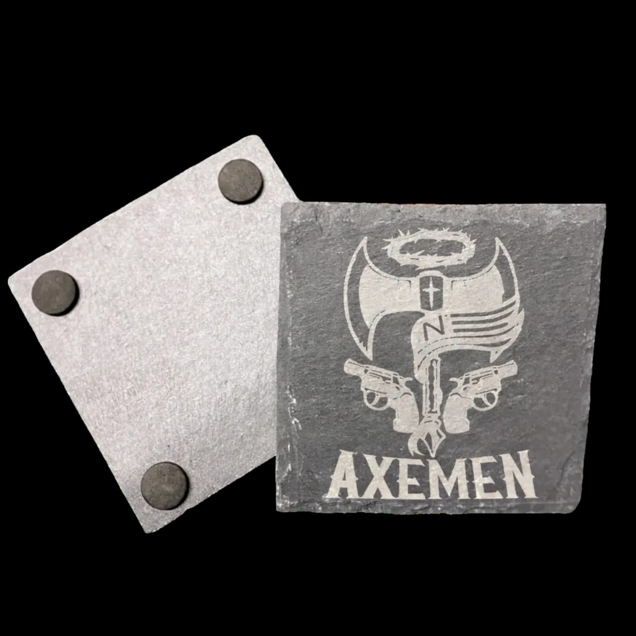 SPEND OVER $100 (on apparel/tumblers), Axemen Stone Coaster Set FREE