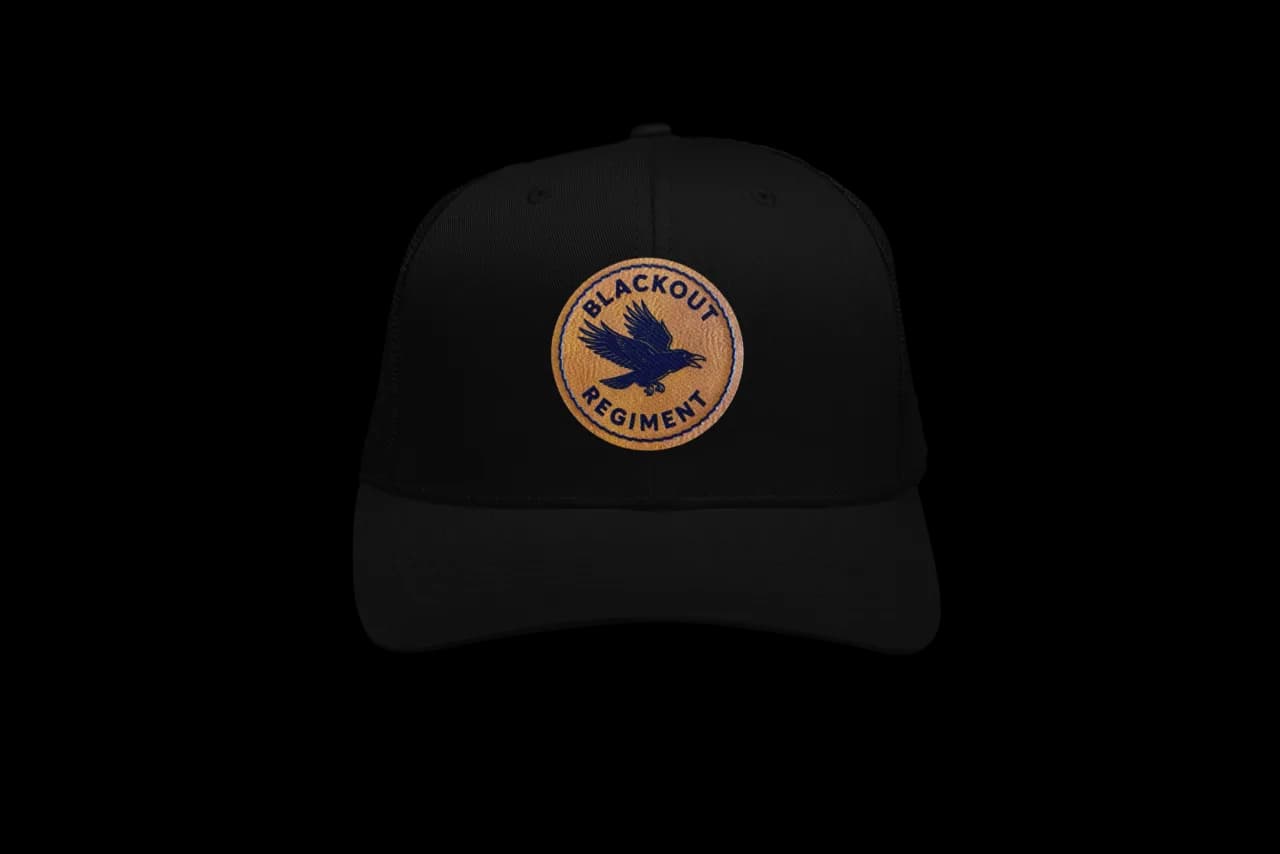 Blackout Regiment Leather Patch Hat