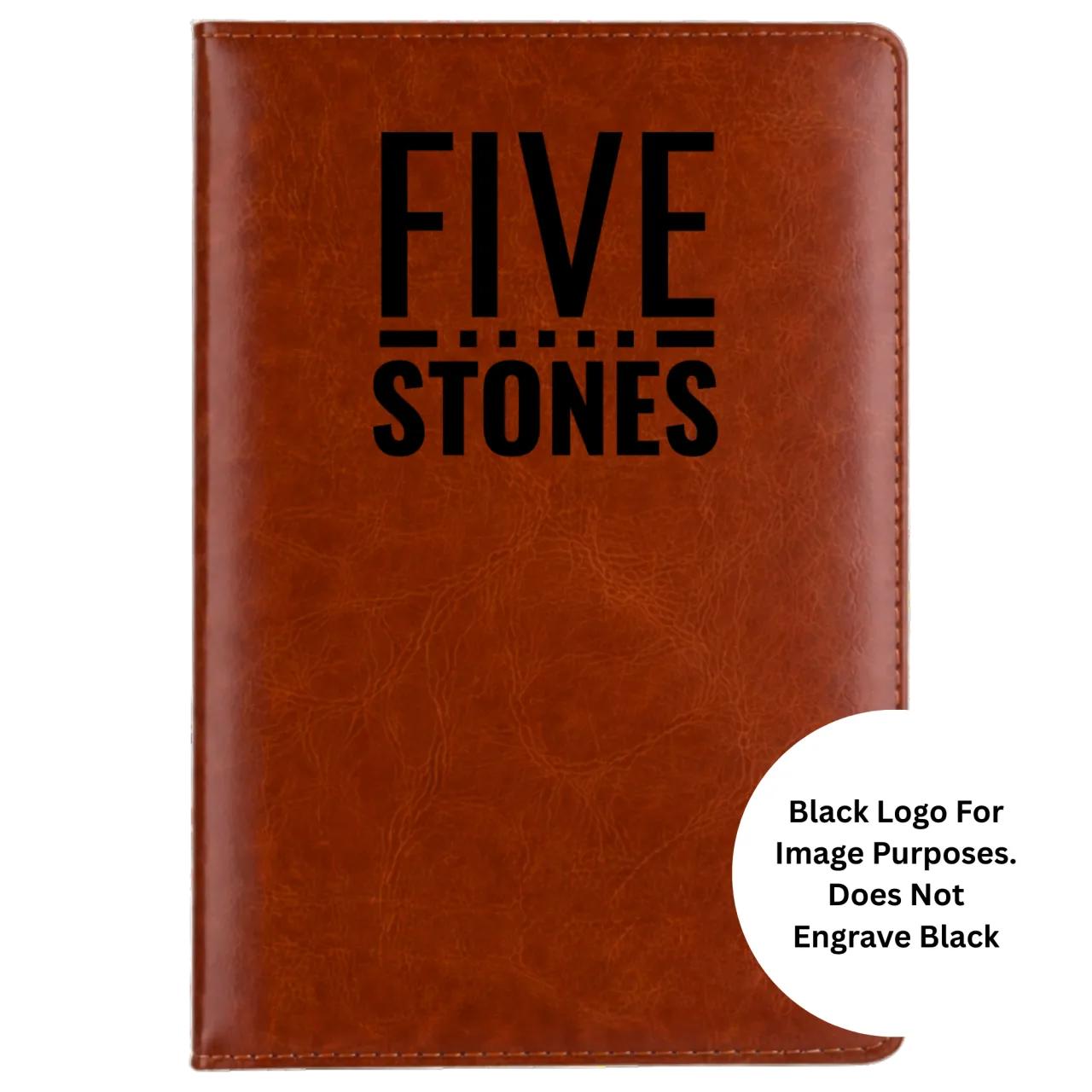 Five Stones 5.5x8.3" Hardcover Leather A5 Notebook