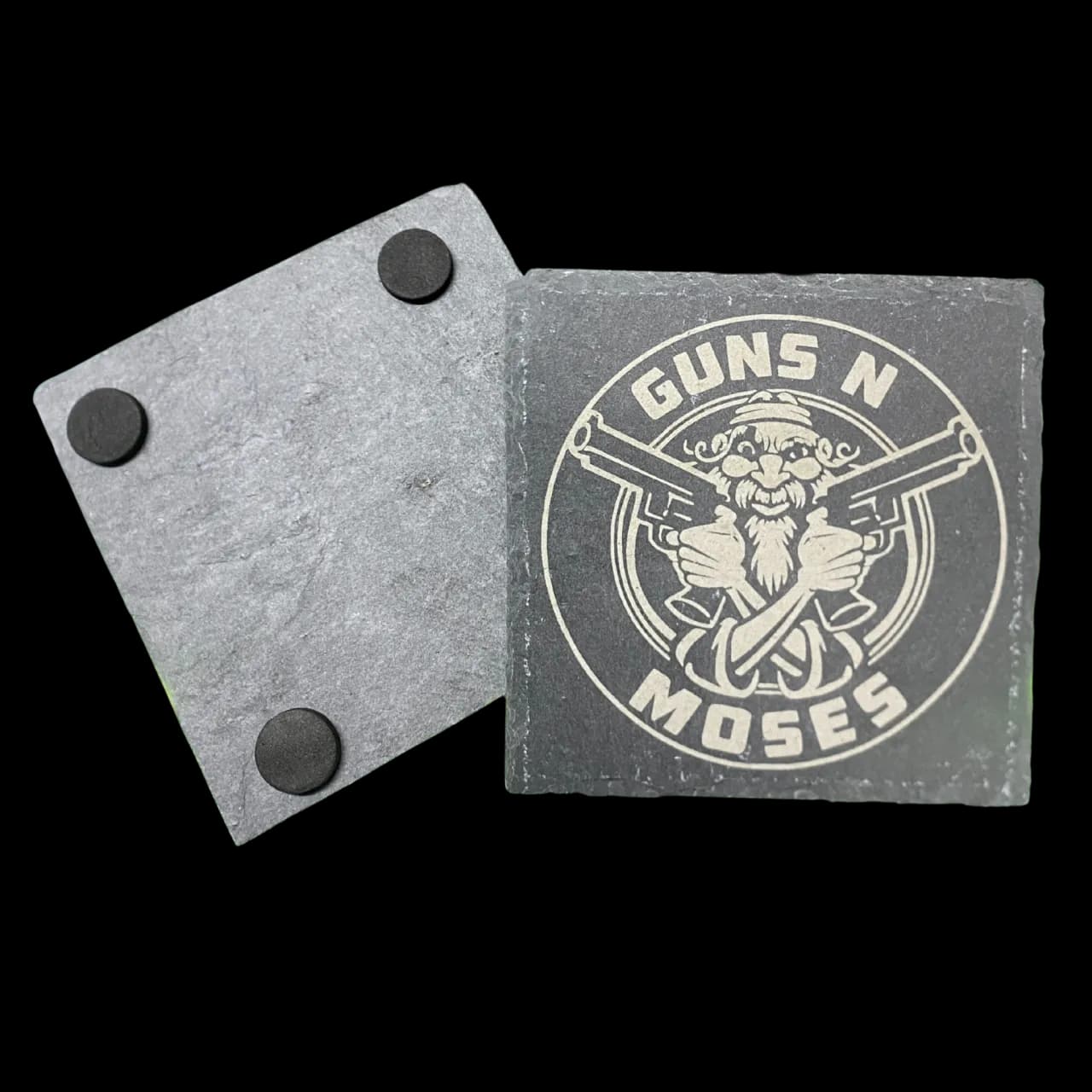 ADDITIONAL Guns N Moses Stone Coaster Set of 2