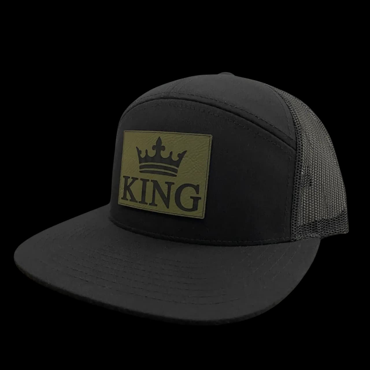 KING Leather Olive Patch Hat