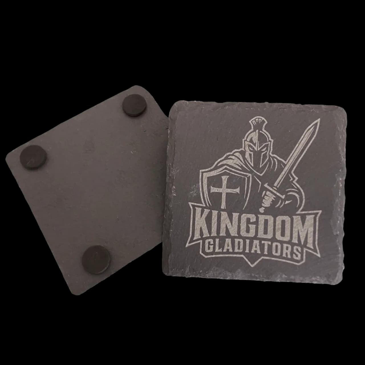 SPEND OVER $100 (on apparel/tumbler), Kingdom Gladiators Stone Coaster Set FREE