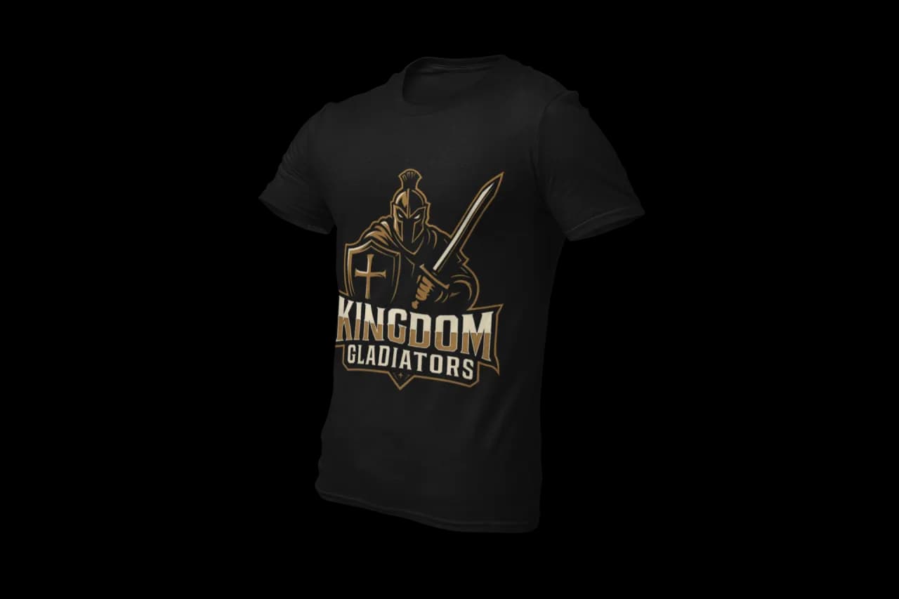 Kingdom Gladiators Black Graphic Tee