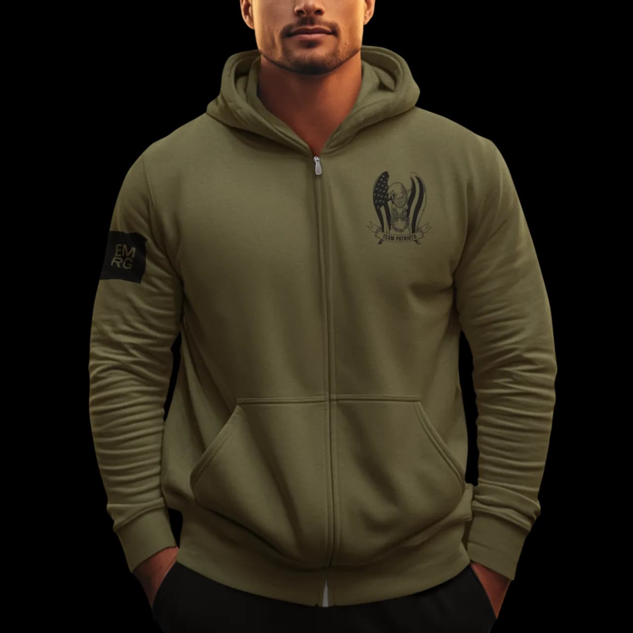 Team Patriots Zip Up Hoodie