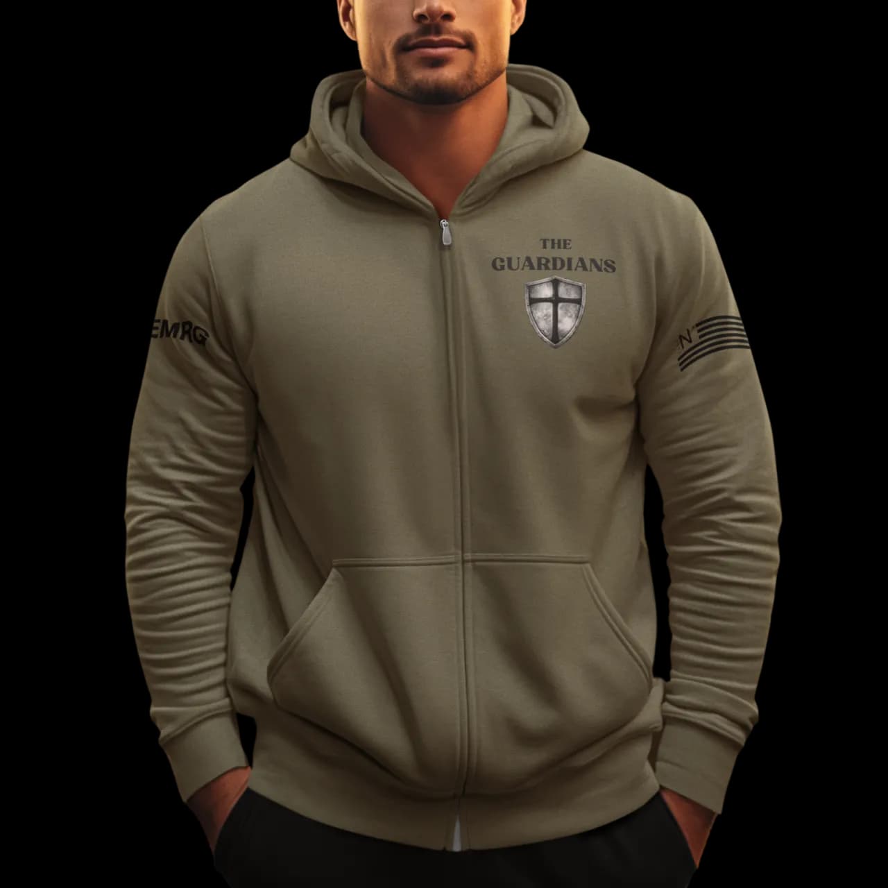 The Guardians Heavy Weight Zip Up Hoodie